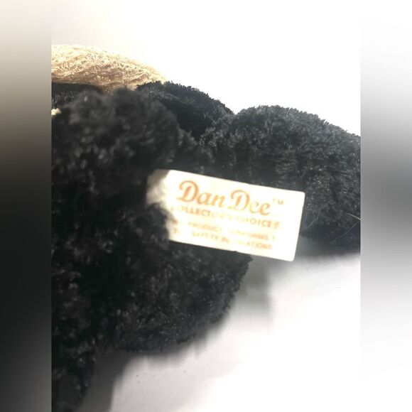 Dan Dee Collectors Choice Black & Brown Teddy Bear Plush 11" Squishy Hat Scarf - Picture 5 of 5